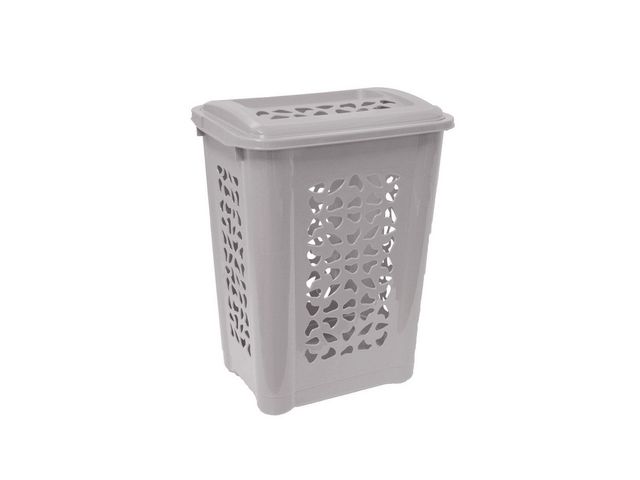 Hygienteknik Tvättkorg med lock 60 liter grå | Städ och hygien - Tvättmedel och klädvård - Klädvård | Kontorsexperten
