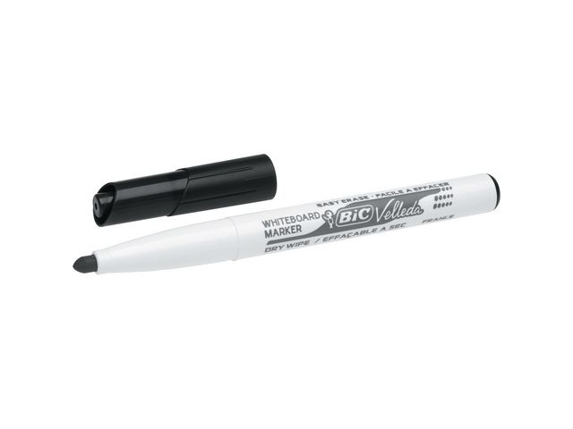 BIC® Whiteboardpenna Velleda® 1741, svart medelfin kulspets | Kontorsmaterial - Pennor - Whiteboardpennor - Rund spets | Kontorsexperten