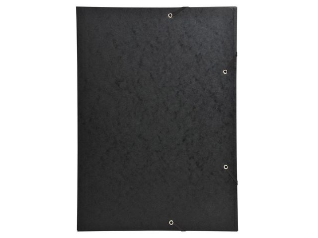 Exacompta Gummibandsmapp 3-klaff A3 600g svart | Kontorsmaterial - Mappar och plastfickor - Gummibandsmappar 3-klaff - Kartong | Kontorsexperten