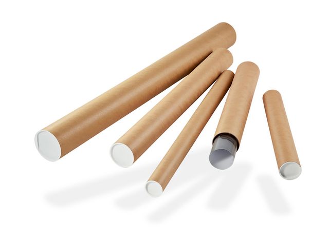 Dinkhauser Papptub 750x80mm brun | Emballage och lagerutrustning - Lådor och well - Papptuber | Kontorsexperten