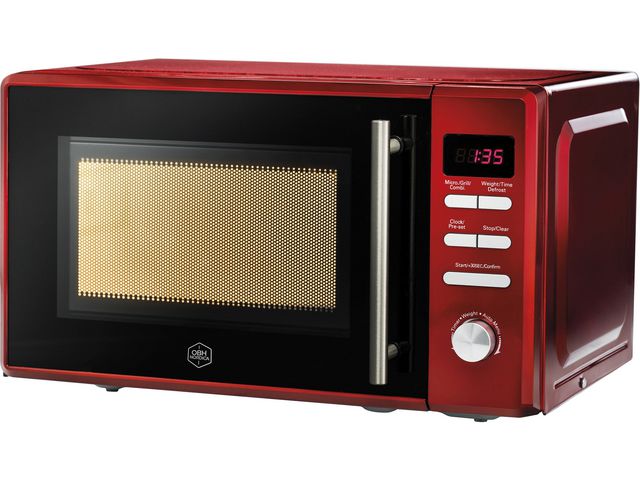 Produktfoto för OBH NORDICA Mikrovågsugn med grillfunktion, Vega 7541, 700 W, 20 l, 44 x 36 x 26 cm, Chili-röd