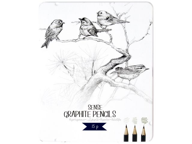 Sense Skisspennor 15/fp | Skola och förskola - Konstnärsprodukter - Skisspennor, kol och grafitkritor | Kontorsexperten