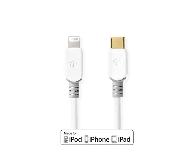 Produktfoto för NEDIS Kabel Lightning - USB-C 2m vit