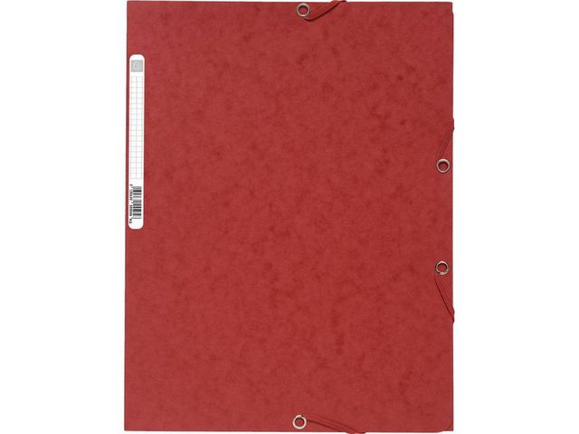 Exacompta Gummibandsmapp 3-klaff A4 röd | Kontorsmaterial - Mappar och plastfickor - Gummibandsmappar 3-klaff - Kartong | Kontorsexperten