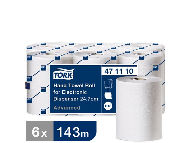 Tork Torkrulle Advanced H13 2-lagers vit 6/fp | Städ och hygien - Toalettpapper och torkpapper - Torkrullar | Kontorsexperten