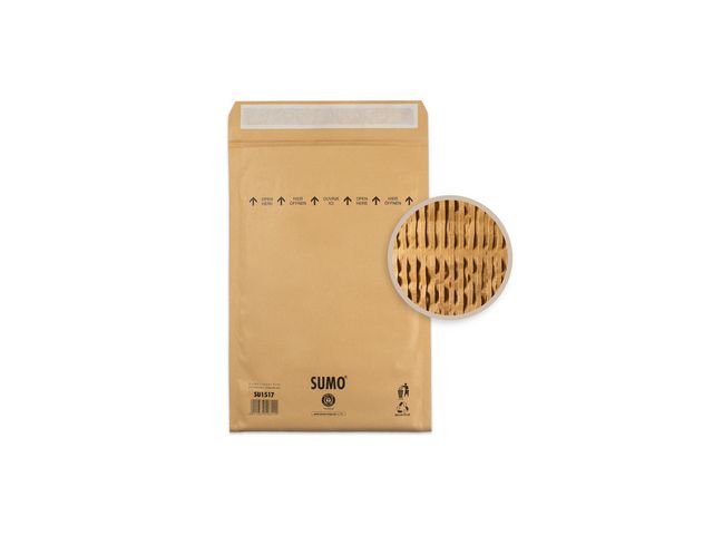 SUMO Påse vadderad 225x340mm remsa 10/fp | Emballage och lagerutrustning - Kuvert och postemballage - Vadderade påsar | Kontorsexperten