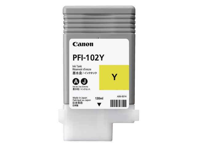 Produktfoto för Canon Bläckpatron PFI-102Y gul