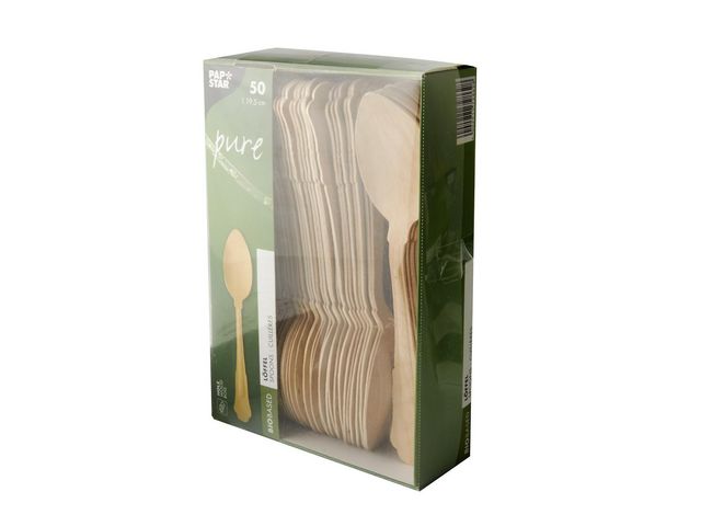 PAPSTAR Bestick Träsked Premium 50/fp | Kök och servering - Engångsartiklar - Engångsbestick | Kontorsexperten