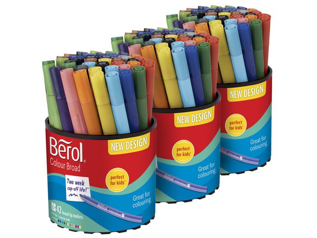 Berol Fiberpenna Colourbroad 42x3/fp | Skola och förskola - Pennor och tillbehör - Fiberpennor - Standard | Kontorsexperten