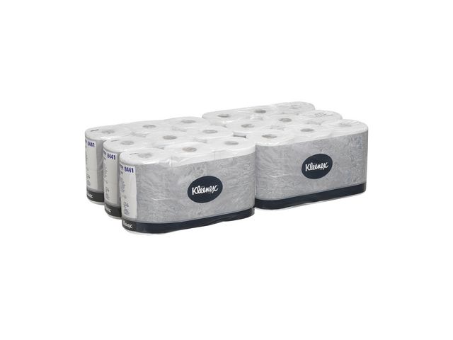 Kleenex® Hakle 600 standardrulle toalettpapper, 2-lagers, 600 ark, präglad, 95 mm, vit 36/fp | Städ och hygien - Toalettpapper och torkpapper - Toalettpapper - rulle | Kontorsexperten