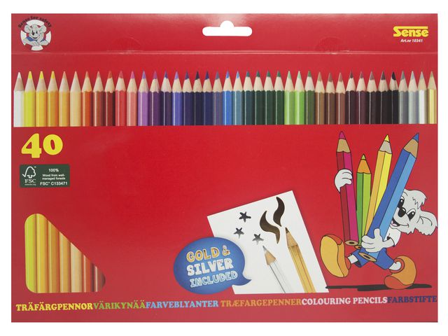 Sense Träfärgpennor 40/fp | Skola och förskola - Pennor och tillbehör - Färgpennor - Standard | Kontorsexperten