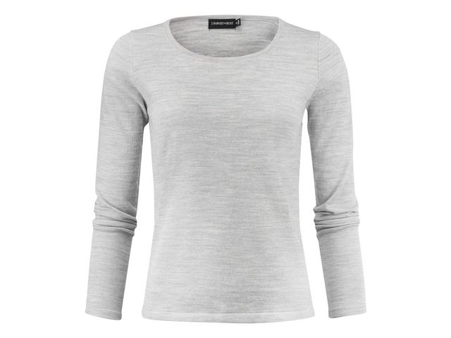 J. HARVEST & FROST Tröja merino J.HoF u-ring dam grå S | Yrkeskläder - Tröjor och Sweatshirts - Stickat | Kontorsexperten