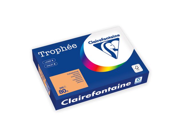 Clairefontaine Kopieringspapper A4 80g ohålat orange 500/fp | Kontorspapper - Specialpapper - Färgat - A4 | Kontorsexperten