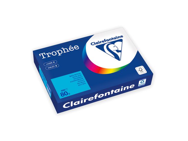 Clairefontaine Trophée A4 80 g färgat papper aquablå 500/fp | Kontorspapper - Specialpapper - Färgat - A4 | Kontorsexperten