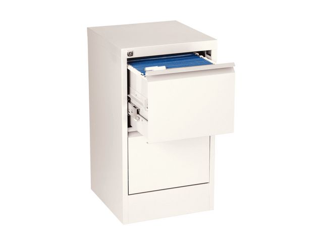 Hängmappskåp A4 2 lådor vit | Kontorsmaterial - Mappar och plastfickor - Hängmappsförvaring | Kontorsexperten