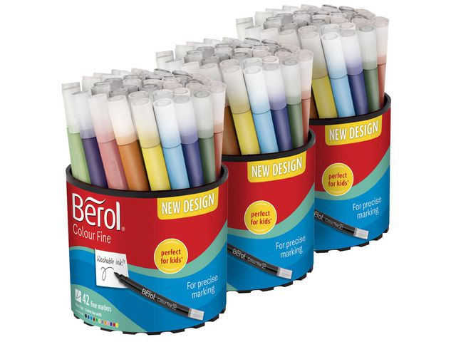 Berol Fiberpenna Colorfine 42x3/fp | Skola och förskola - Pennor och tillbehör - Fiberpennor - Standard | Kontorsexperten