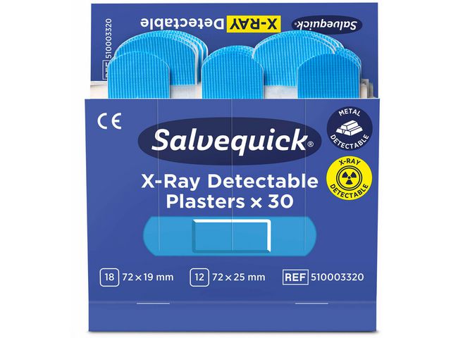 Salvequick Plåster X-Ray 30/fp | Skyddsutrustning - Första Hjälpen - Förband och Refill | Kontorsexperten
