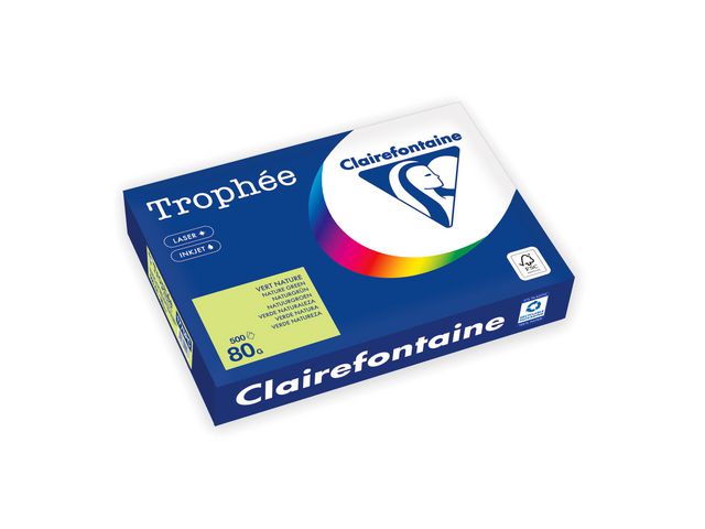 Clairefontaine Kopieringspapper A4 80g ohålat naturgrön 500/fp | Kontorspapper - Specialpapper - Färgat - A4 | Kontorsexperten