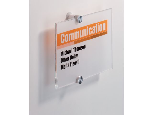 Durable Dörrskylt Crystal Sign 148x210mm | Kontorsmöbler och inredning - Tavlor ställ och ramar - Dörrskyltar | Kontorsexperten