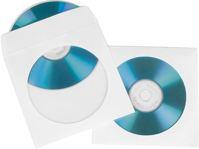 Hama CD-Ficka Papper Vit 100/fp | Datorprodukter - Lagring - Lagringsförvaring | Kontorsexperten