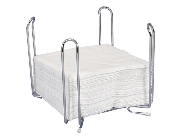 Servetthållare i kromplätering, 18x18x17cm 250 g | Kök och servering - Servetter och dukar - Servettdispenser | Kontorsexperten