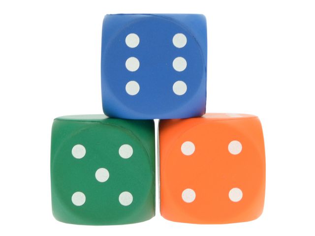 Skumtärningar, 5 x 5cm 12/fp | Skola och förskola - Lekmaterial - Tärningar | Kontorsexperten