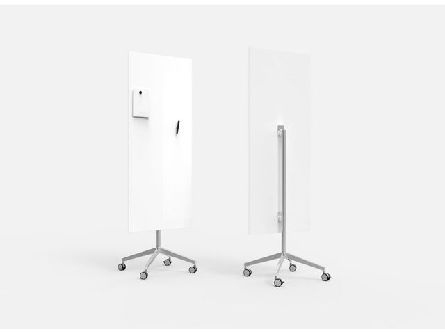 LINTEX Glastavla mobil 650x1960mm vit | Kontorsmöbler och inredning - Whiteboardtavlor och tillbehör - Whiteboardtavlor mobil - Glas | Kontorsexperten
