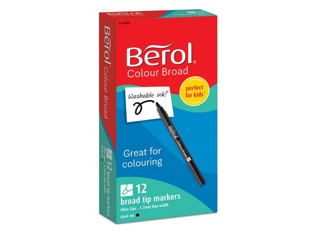 Berol Fiberpenna Broad 12/fp | Skola och förskola - Pennor och tillbehör - Fiberpennor - Standard | Kontorsexperten