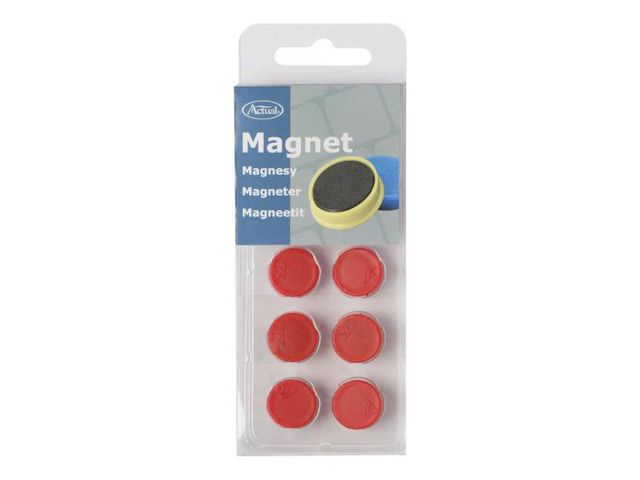 Magnetknappar 16mm röd 10/fp | Kontorsmöbler och inredning - Whiteboardtavlor och tillbehör - Magneter | Kontorsexperten