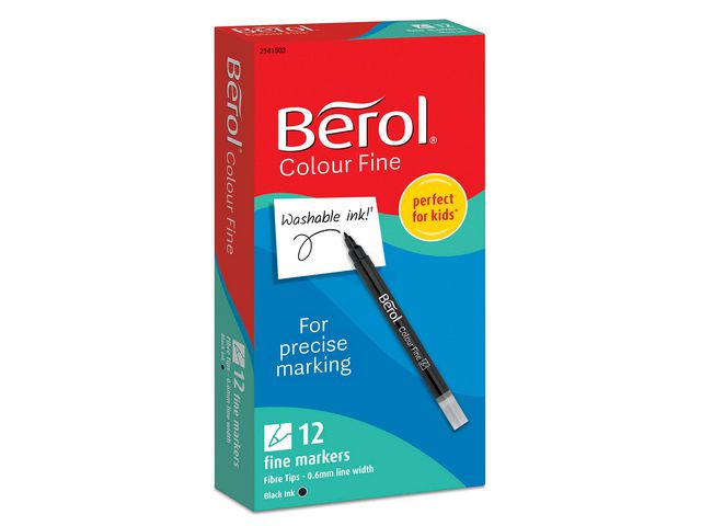Berol Fiberpenna Fine 12/fp | Skola och förskola - Pennor och tillbehör - Fiberpennor - Standard | Kontorsexperten