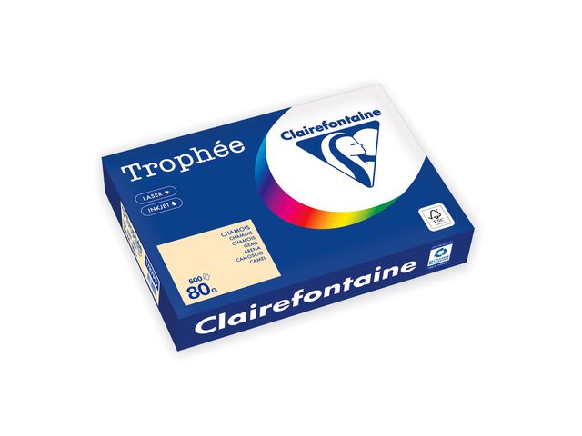 Clairefontaine Koperingsapper A4 80g ohålat vanilj 500/fp | Kontorspapper - Specialpapper - Färgat - A4 | Kontorsexperten