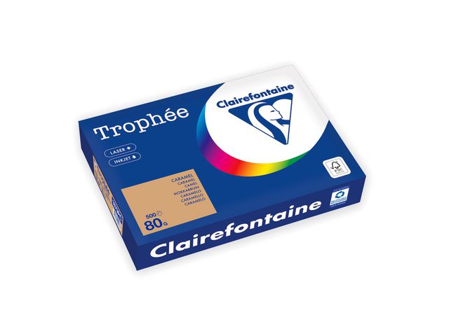 Clairefontaine Kopieringspapper Trophée 80g ohålat karamell 500/fp | Kontorspapper - Specialpapper - Färgat - A4 | Kontorsexperten