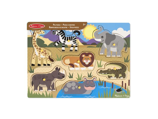 Knoppussel Safari | Skola och förskola - Lekmaterial - Pussel - Knoppussel | Kontorsexperten