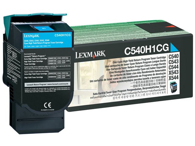 Lexmark Toner C540H1CG, cyan | Toner och bläck - Tonerkassetter - Toner Lexmark | Kontorsexperten