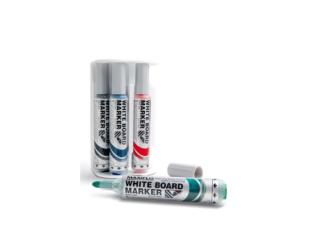 Pentel Whiteboardtorkare Maxiflo 4 penno | Kontorsmaterial - Pennor - Whiteboardpennor - Rund spets | Kontorsexperten