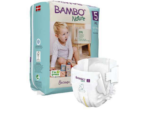 BAMBO Blöja Nature S5 12-18kg 22/fp | Sjukvård och omsorg - Hygien - Barnblöjor | Kontorsexperten