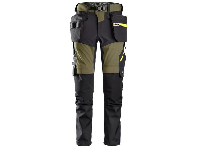 Snickers WORKWEAR Softshellbyxa 6940 grå/grön 150 | Arbetskläder - Arbetsbyxor och shorts - Funktionsbyxor | Kontorsexperten