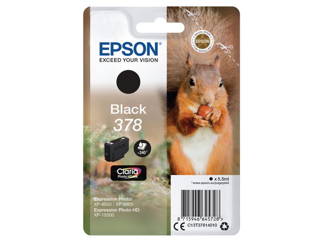 Epson Bläckpatron C13T37814010 Svart | Toner och bläck - Bläckpatroner - Bläckpatroner Epson | Kontorsexperten