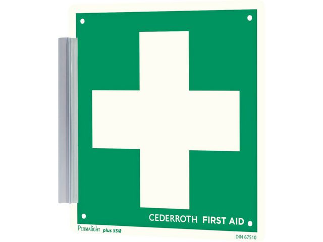 Cederroth Hållare för Första Hjälpen-skylt | Skyddsutrustning - Första Hjälpen - Stationer och tavlor | Kontorsexperten