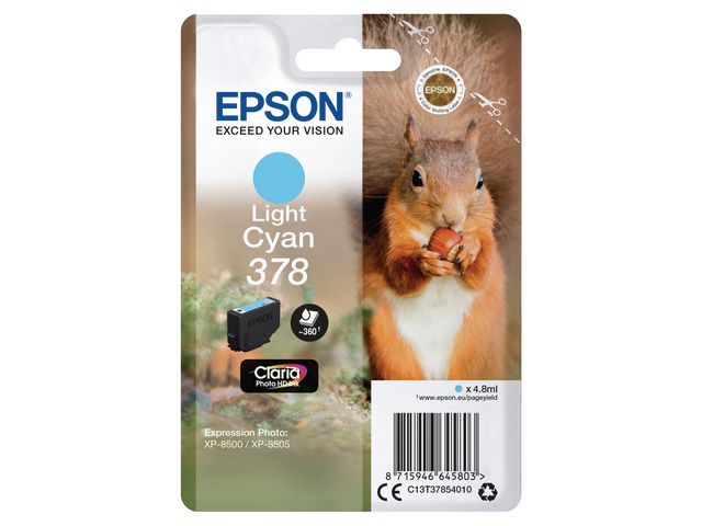Epson Bläckpatron C13T37854010 Ljus Cyan | Toner och bläck - Bläckpatroner - Bläckpatroner Epson | Kontorsexperten