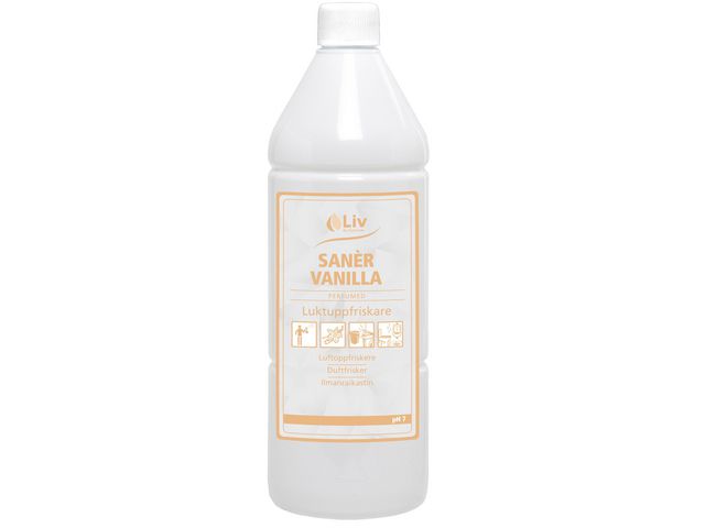 Liv Luktförbättrare Saner Vanilla 1L | Städ och hygien - Luktförbättrare - Sprayer och flaskor | Kontorsexperten