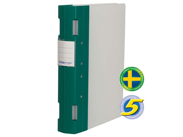 KEBA Gaffelpärm Ergo A4 55mm grön/neutral | Kontorsmaterial - Pärmar och register - Gaffelpärmar i plast | Kontorsexperten