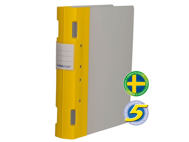 Gaffelpärm KEBAErgo A4 55mm gul/neutral | Kontorsmaterial - Pärmar och register - Gaffelpärmar i plast | Kontorsexperten