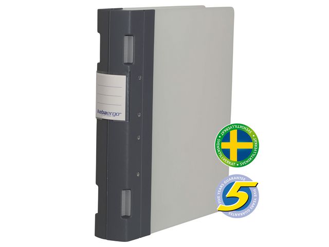 KEBA Gaffelpärm Ergo A4 55mm grafitgrå | Kontorsmaterial - Pärmar och register - Gaffelpärmar i plast | Kontorsexperten
