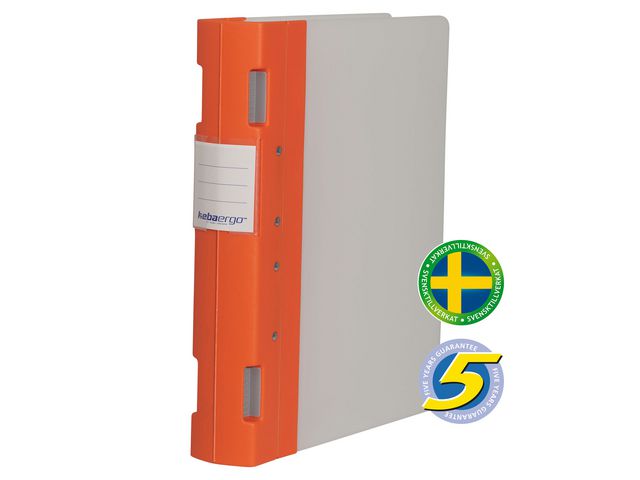 KEBA Gaffelpärm Ergo A4 55mm korall/neutr | Kontorsmaterial - Pärmar och register - Gaffelpärmar i plast | Kontorsexperten