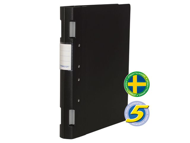 KEBA Gaffelpärm Ergo A4 40mm svart/svart | Kontorsmaterial - Pärmar och register - Gaffelpärmar i plast | Kontorsexperten