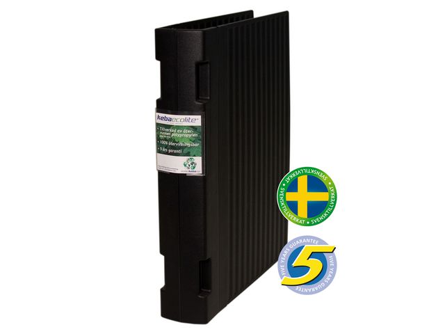 KEBA Gaffelpärm ecolite A4 55mm svart | Kontorsmaterial - Pärmar och register - Gaffelpärmar i plast | Kontorsexperten