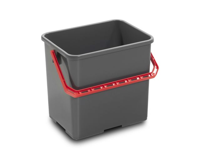 NORDEX Hink med rött handtag grå 6l | Städ och hygien - Städredskap - Hinkar och tillbehör | Kontorsexperten