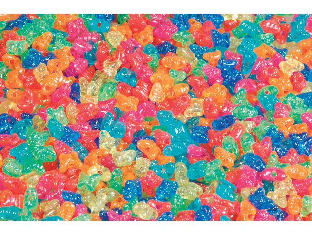 Pärlmix fjärilar transparent 500g 2600/fp | Skola och förskola - Hobbymaterial - Pärlor | Kontorsexperten