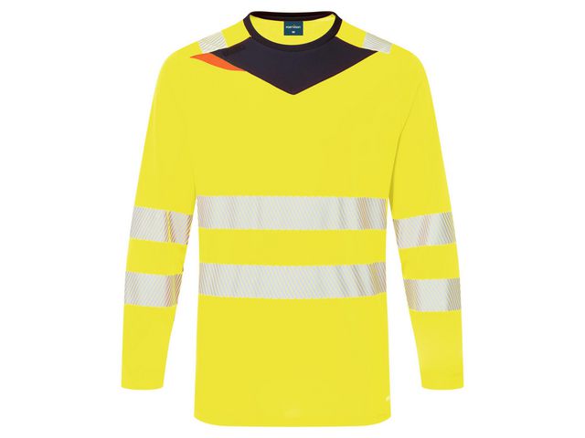 PORTWEST® T-shirt varsel LÄ DX416 kl2 gul 6XL | Arbetskläder - Varselkläder - Varselt-shirts | Kontorsexperten